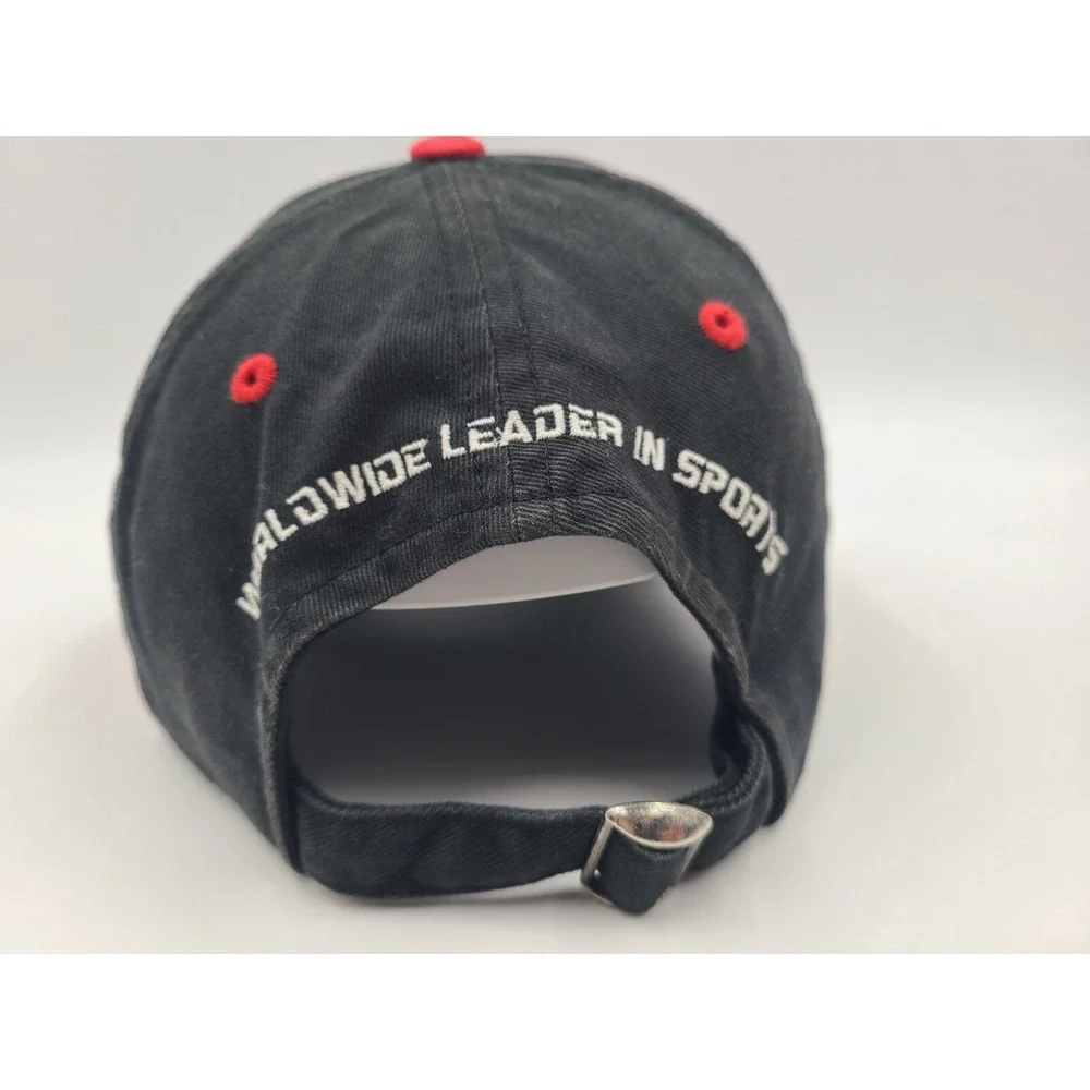 ESPN Worldwide Leader In Sports Strapback Adjustable Hat Cap Men Women Black Red